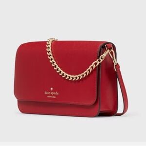 NWT Kate Spade Madison Flap Convertible Crossbody Candied Cherry Red KC430